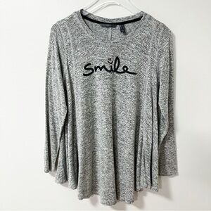 🔻 AnyBody | Gray Smile Trapeze Top S